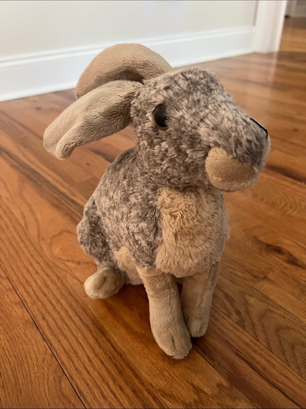 Plush Tan & Gray Bunny Toy
